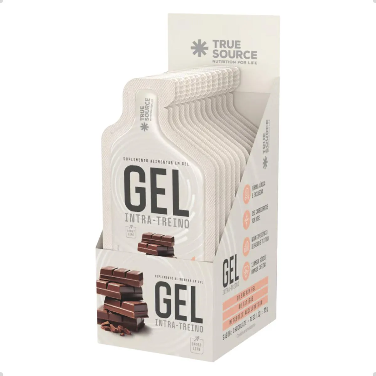 GEL INTRA TREINO 80MG CAFEINA 35G 10 SACHE TRUE SOURCE Chocolate