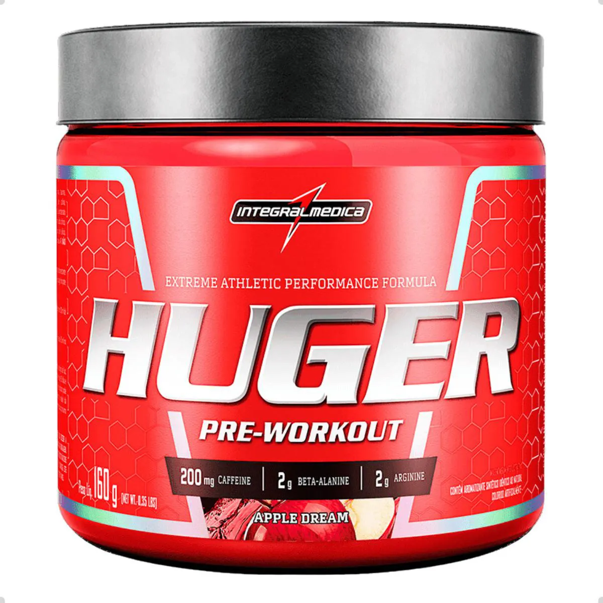 PRE WORKOUT HUGER EXTREME 160G INTEGRALMEDICA Maçã