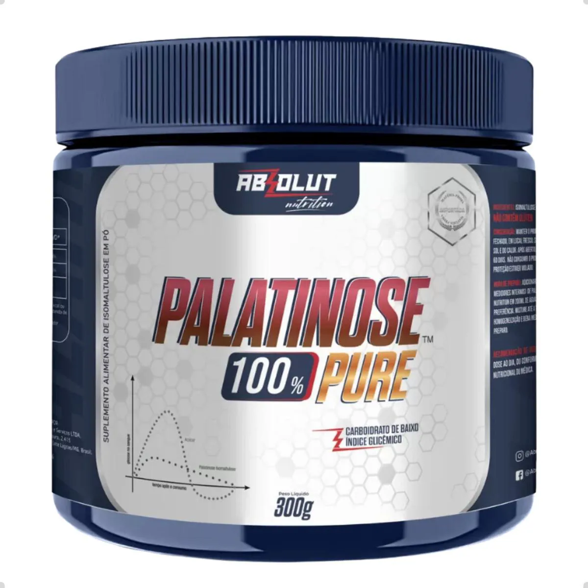 PALATINOSE 100% PURE LOW CARB POTE 300G ABSOLUT NUTRITION Natural