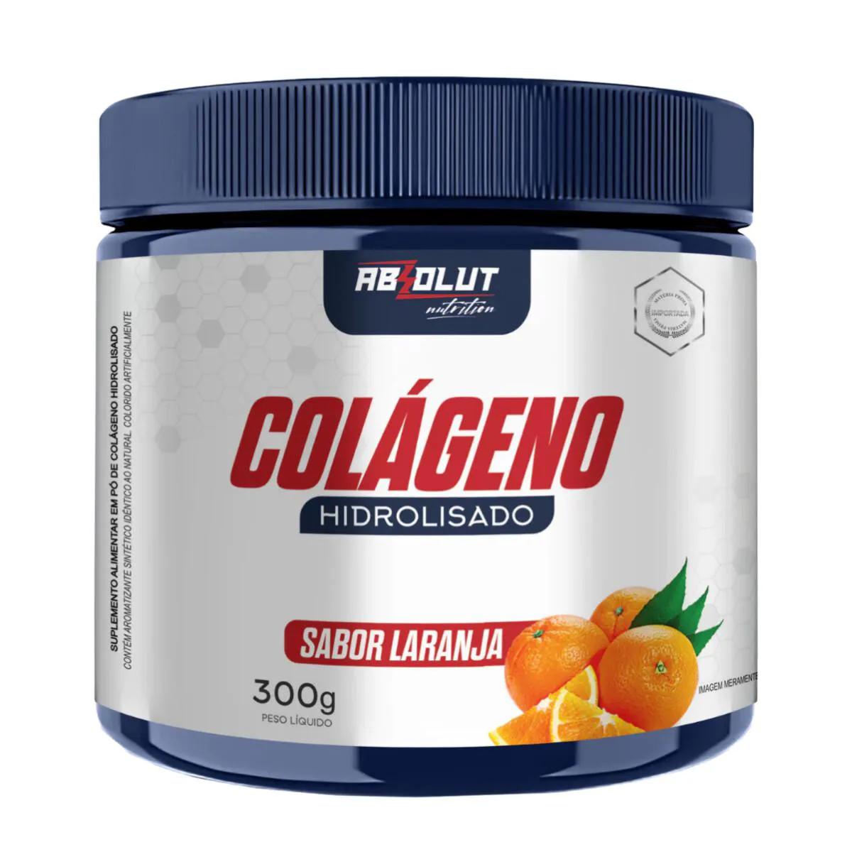 COLáGENO HIDROLISADO POTE 300G ABSOLUT NUTRITION Laranja