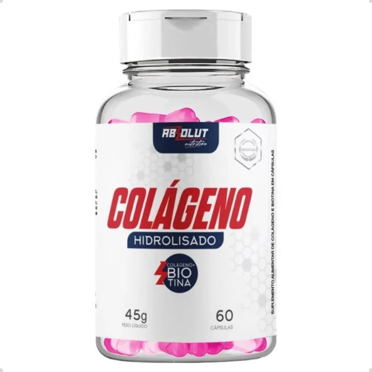 COLáGENO HIDROLISADO + BIOTINA 60 CAPS ABSOLUT NUTRITION Natural