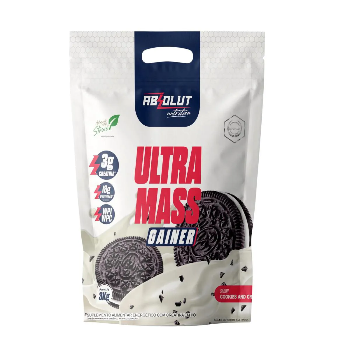 ULTRA MASS GAINER PREMIUM 3KG ABSOLUT NUTRITION Cookies E Cream