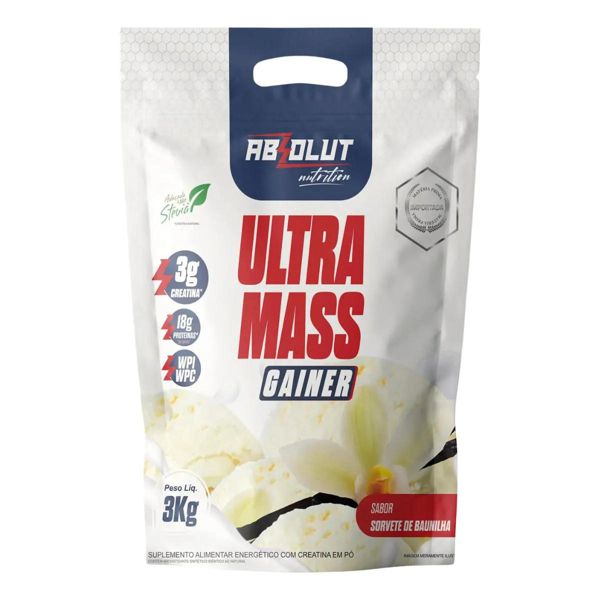 ULTRA MASS GAINER PREMIUM 3KG ABSOLUT NUTRITION Baunilha