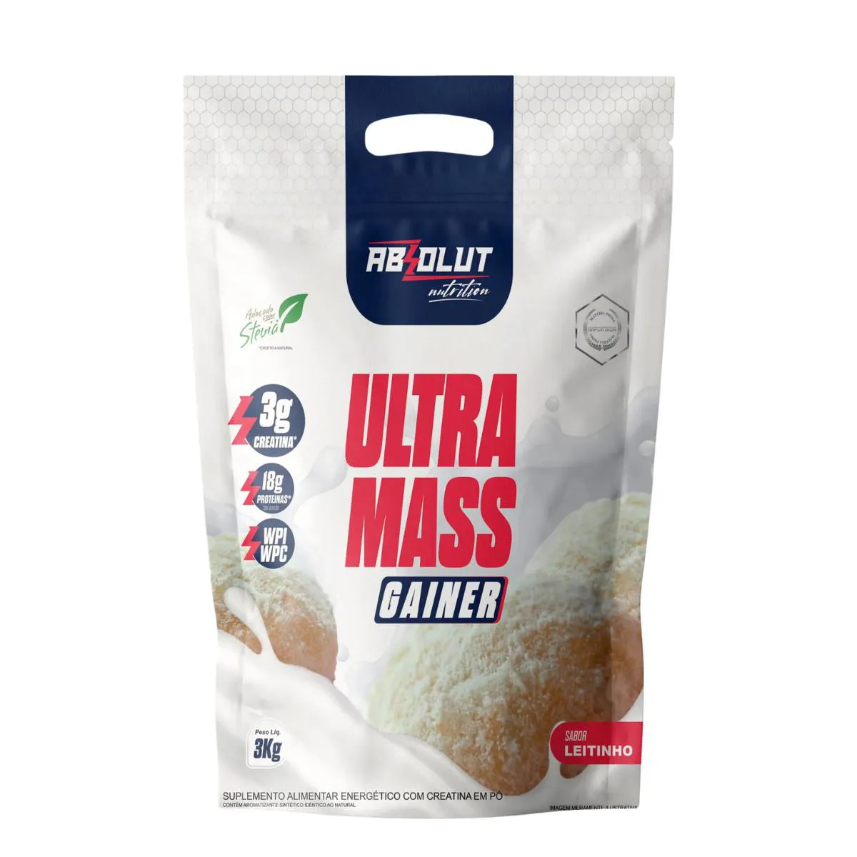 ULTRA MASS GAINER PREMIUM 3KG ABSOLUT NUTRITION Leitinho