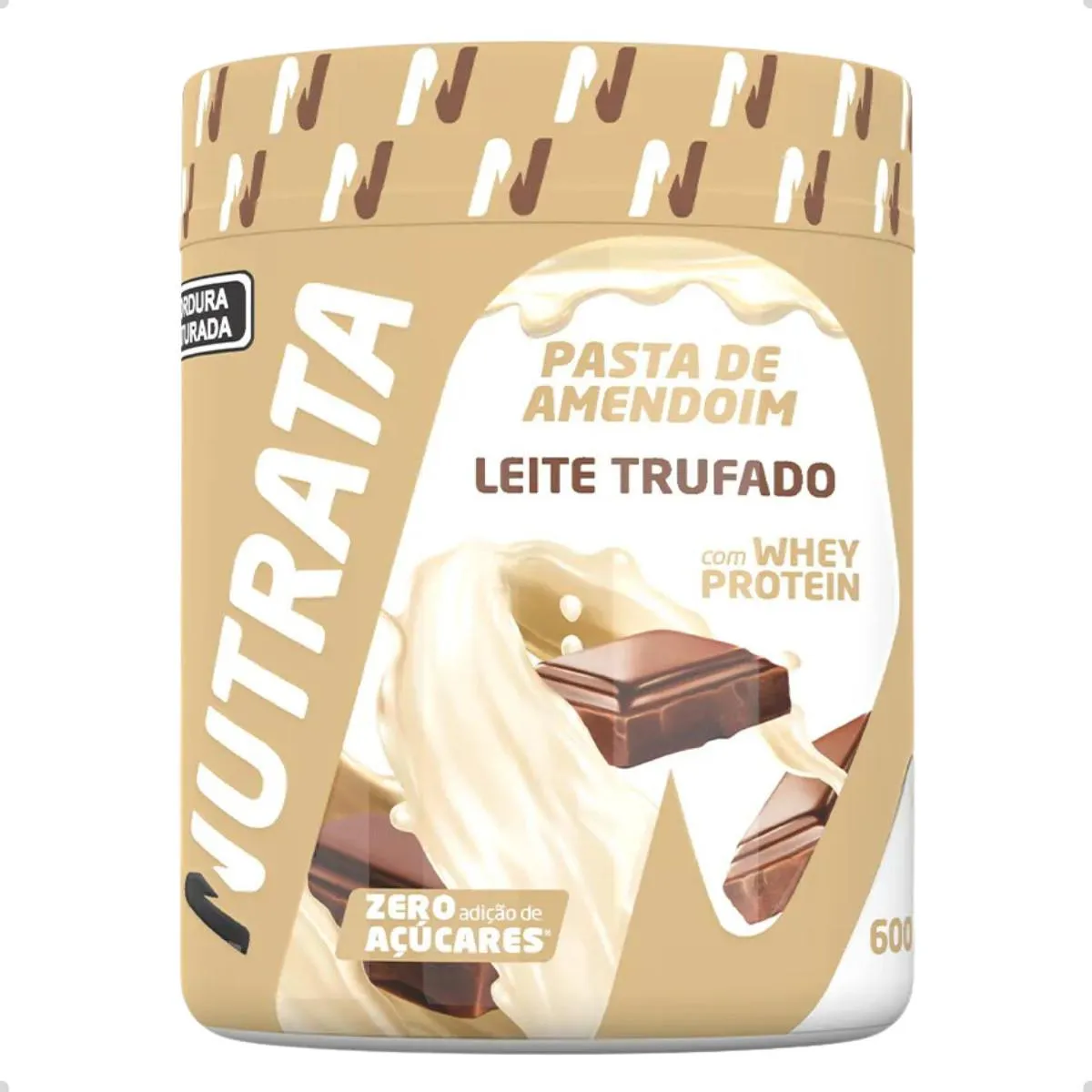 AMENDO WHEY PASTA DE AMENDOIM TRADICIONAL 600G NUTRATA Leite Trufado