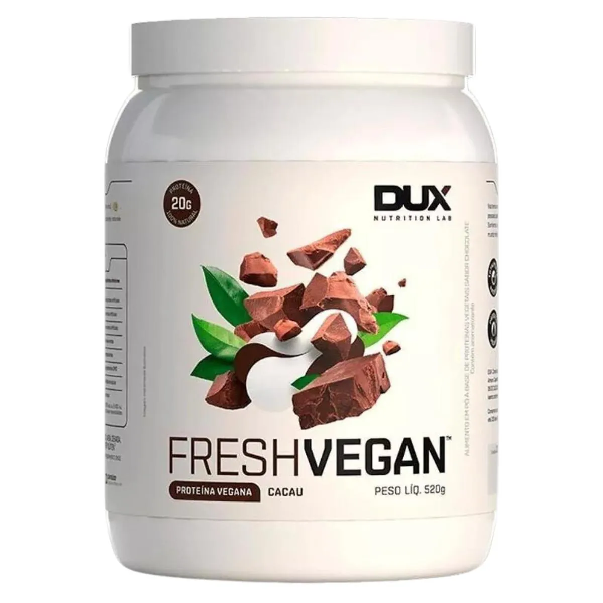 FRESH VEGAN PROTEIN 100% NATURAL 520G DUX NUTRITION Cacau