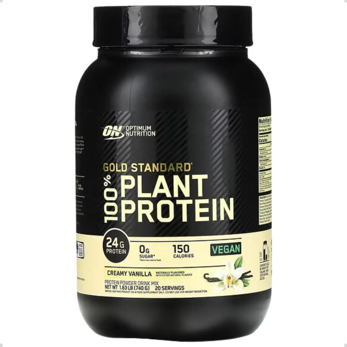 100% PLANT PROTEIN GOLD VEGAN STANDARD 740G 1,63LBS OPTIMUM Creamy Vanilla
