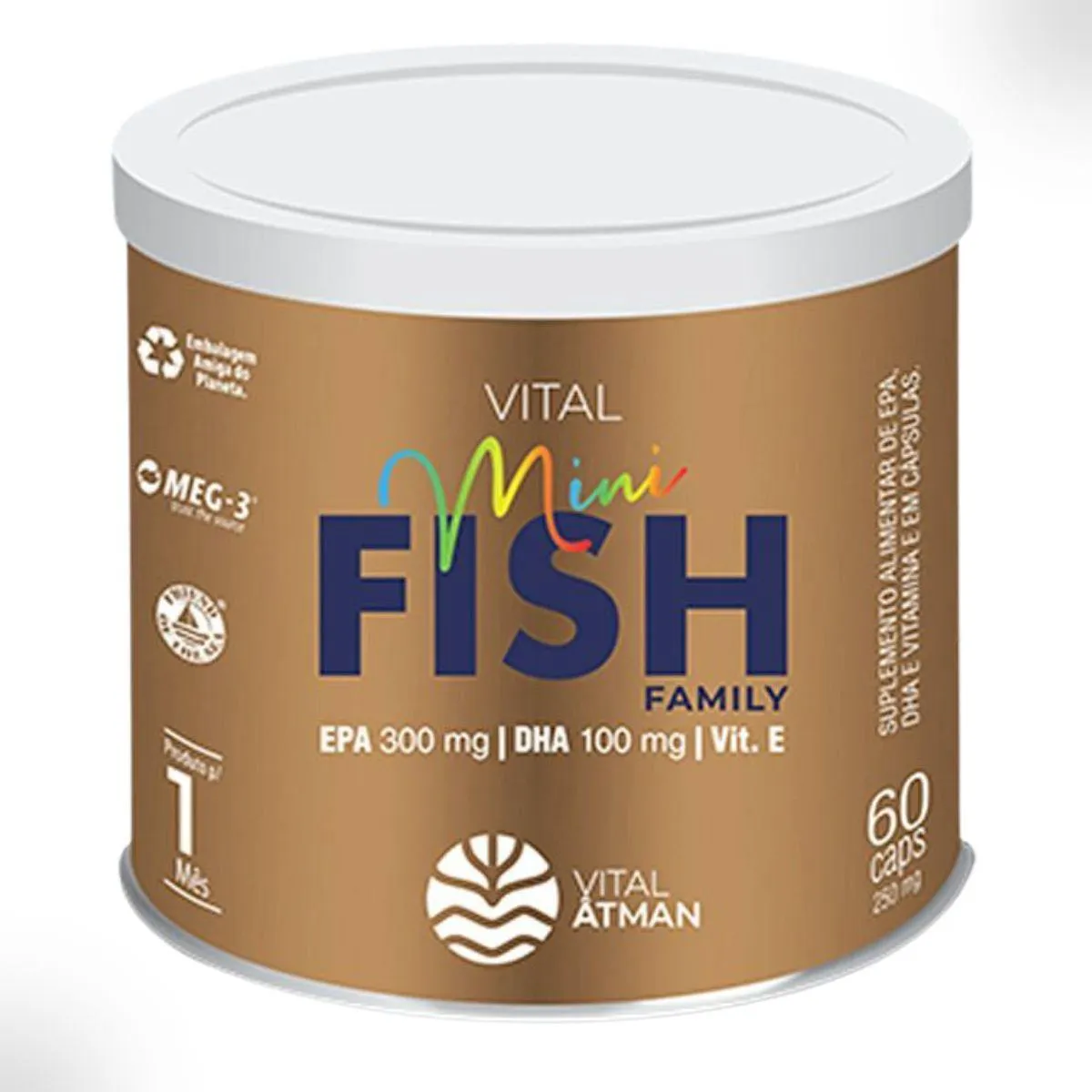 VITAL MINI FISH FAMILY 250MG 60 CáPSULAS VITAL ATMAN Natural