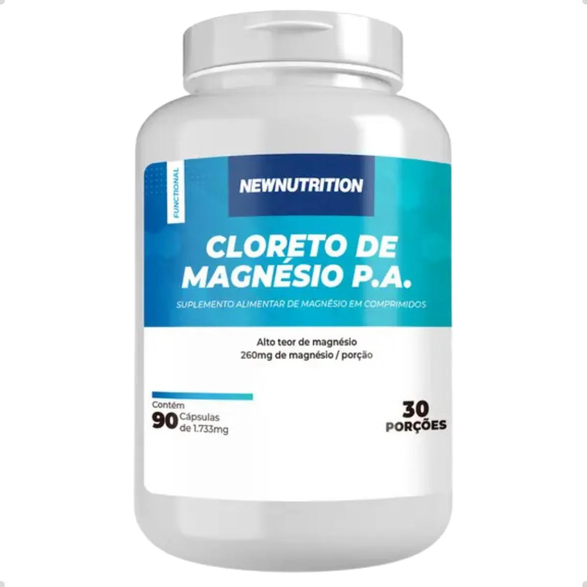 CLORETO DE MAGNESIO PA 260MG 90 CAPSULAS NEW NUTRITION Natural