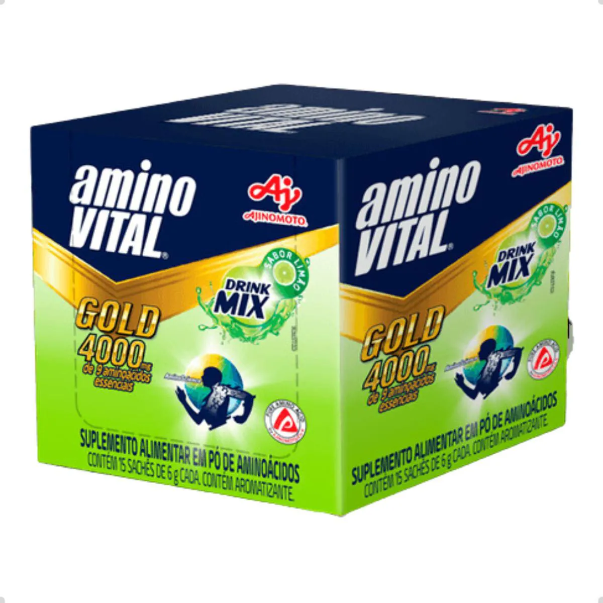 AMINOáCIDOS AMINO VITAL GOLD 4000MG 15 SACHES 6G AJINOMOTO Limão