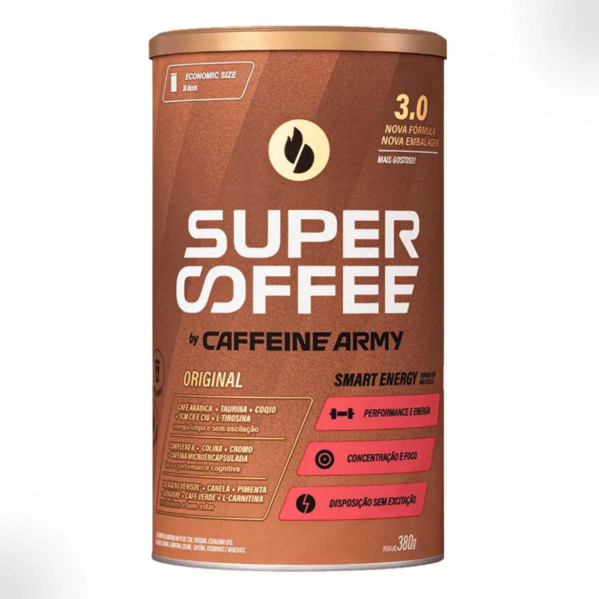 CAFé SUPER COFFEE 3.0 ECONOMIC SIZE 380G CAFFEINE ARMY Original