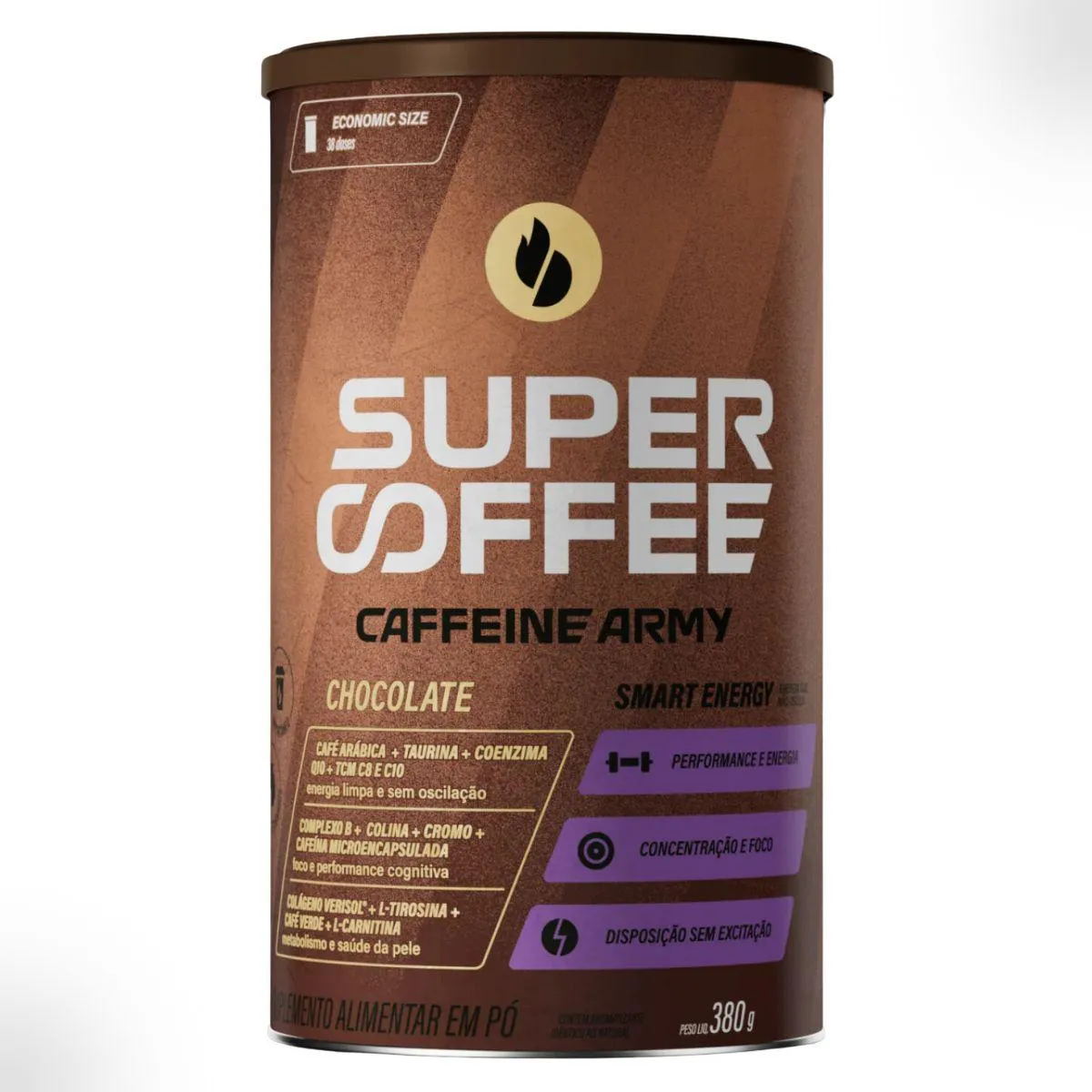 CAFé SUPER COFFEE 3.0 ECONOMIC SIZE 380G CAFFEINE ARMY Chocolate
