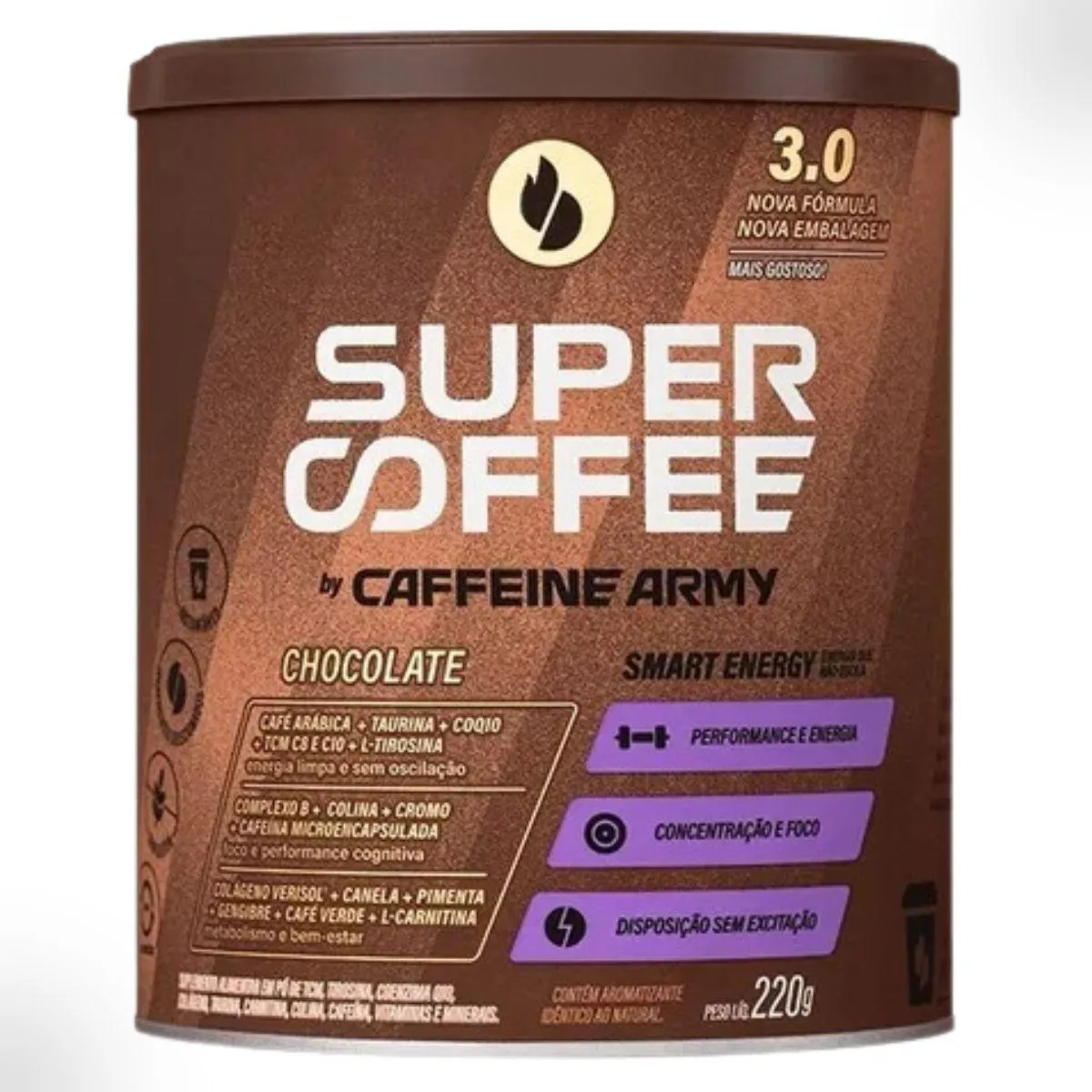 CAFé SUPER COFFEE 3.0 CLASSIC SIZE 220G CAFFEINE ARMY Chocolate
