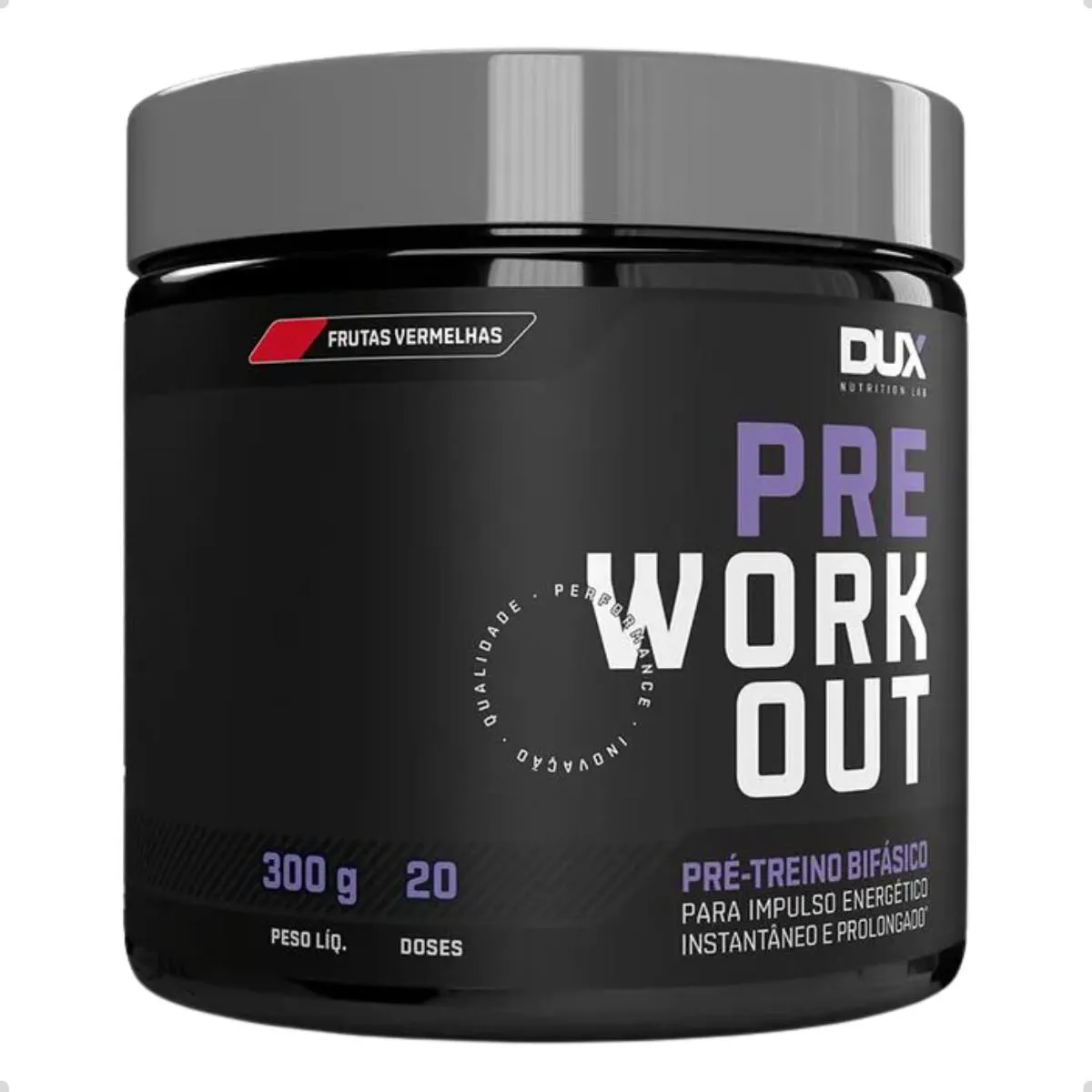 PRE WORKOUT ORIGINAL BIFáSICO 300G DUX NUTRITION Frutas Vermelhas