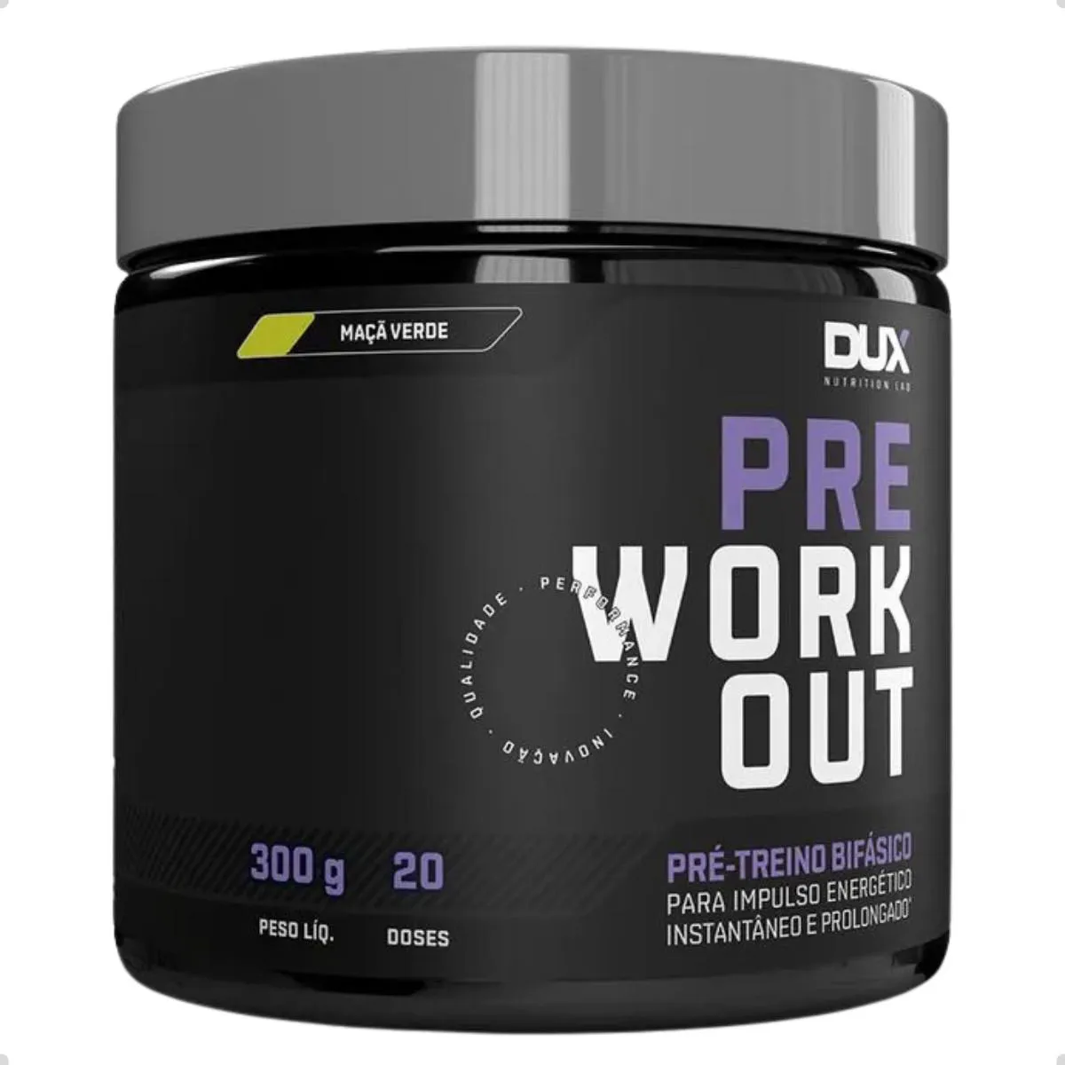 PRE WORKOUT ORIGINAL BIFáSICO 300G DUX NUTRITION Maçã Verde