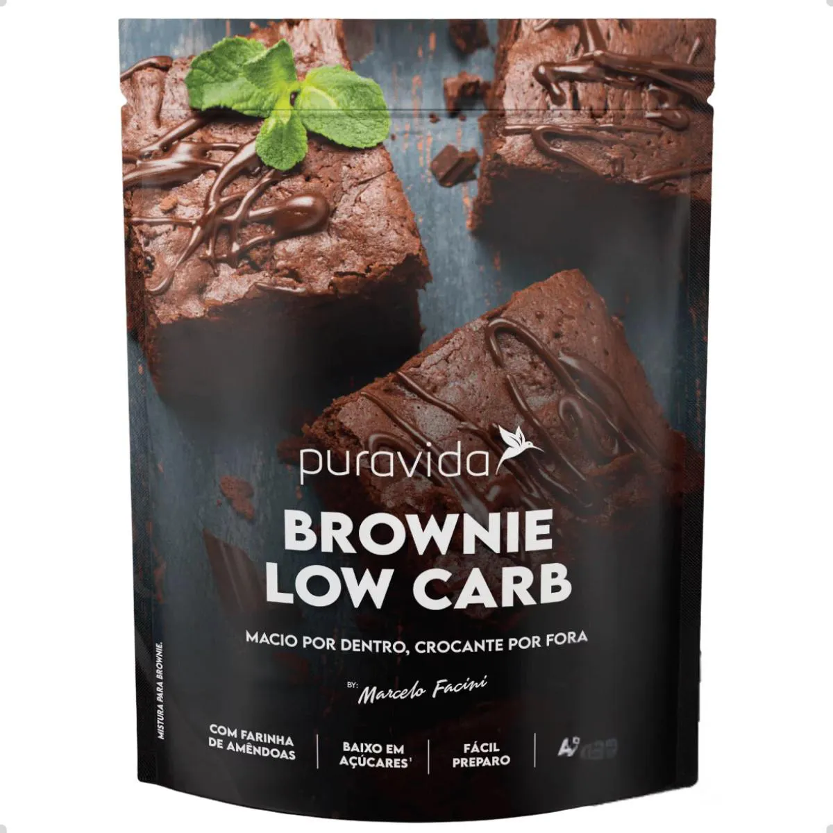 MISTURA DE BROWNIE LOW CARB 400G PURA VIDA