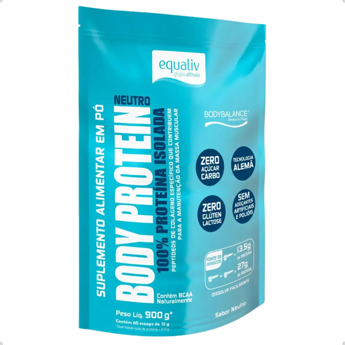 BODY PROTEIN COLLAGEN PEPTíDEOS ISOLADA REFIL 900G EQUALIV Neutro