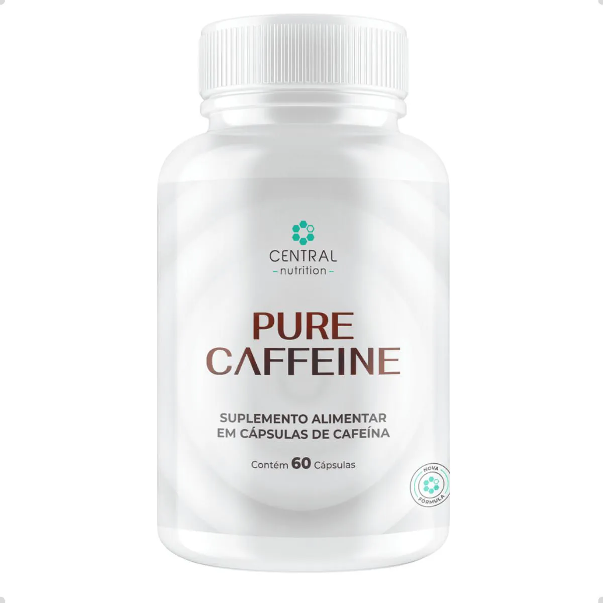 PURE CAFFEINE 200MG 60 CAPSULAS CENTRAL NUTRITION Natural