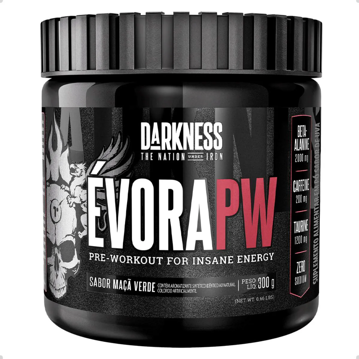 PRE WORKOUT EVORA PW INSANE ENERGY 300G DARKNESS Maça Verde