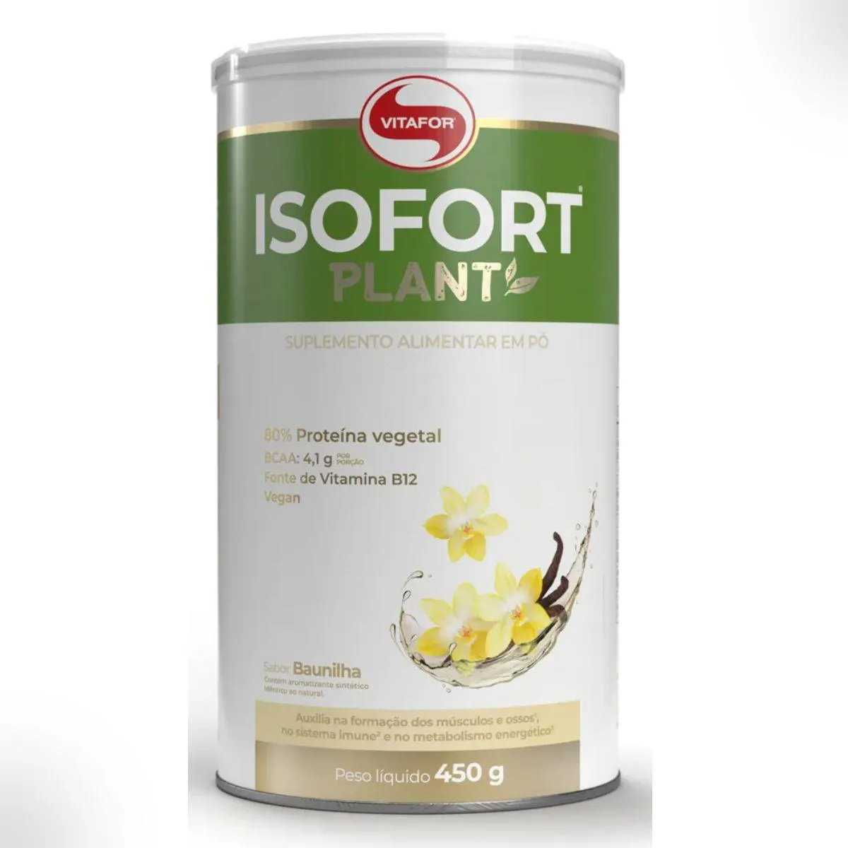 ISOFORT PLANT VEGAN PROTEIN 450G VITAFOR Baunilha