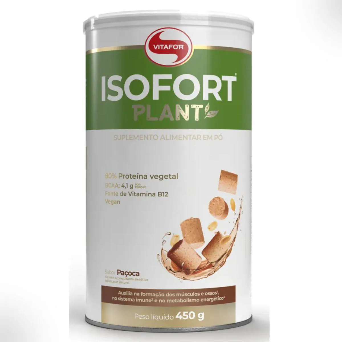 ISOFORT PLANT VEGAN PROTEIN 450G VITAFOR Paçoca