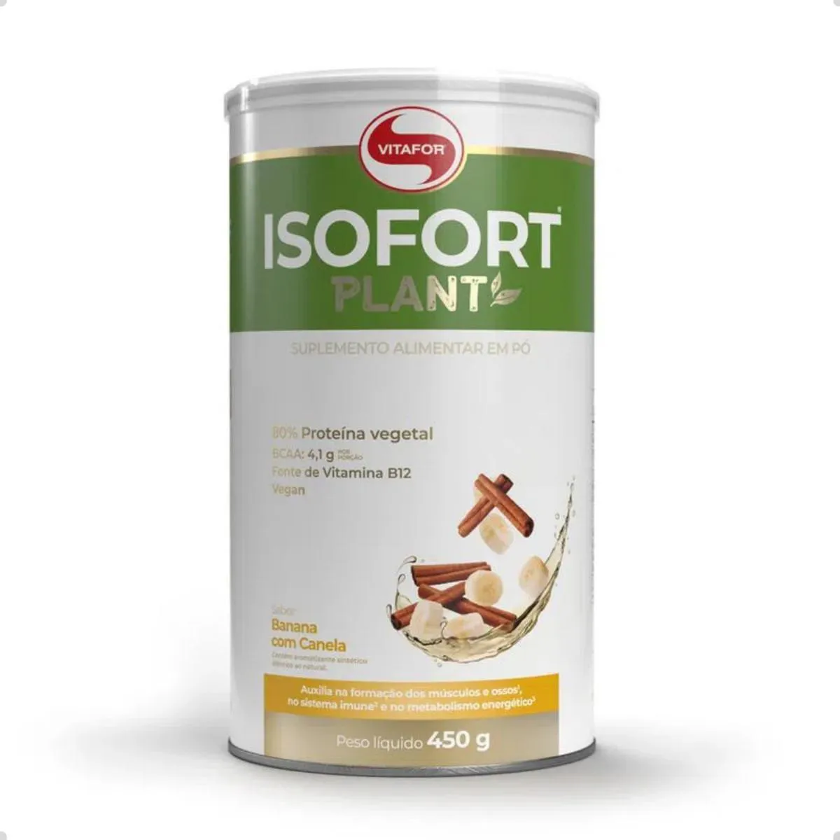 ISOFORT PLANT VEGAN PROTEIN 450G VITAFOR Banana COM Canela