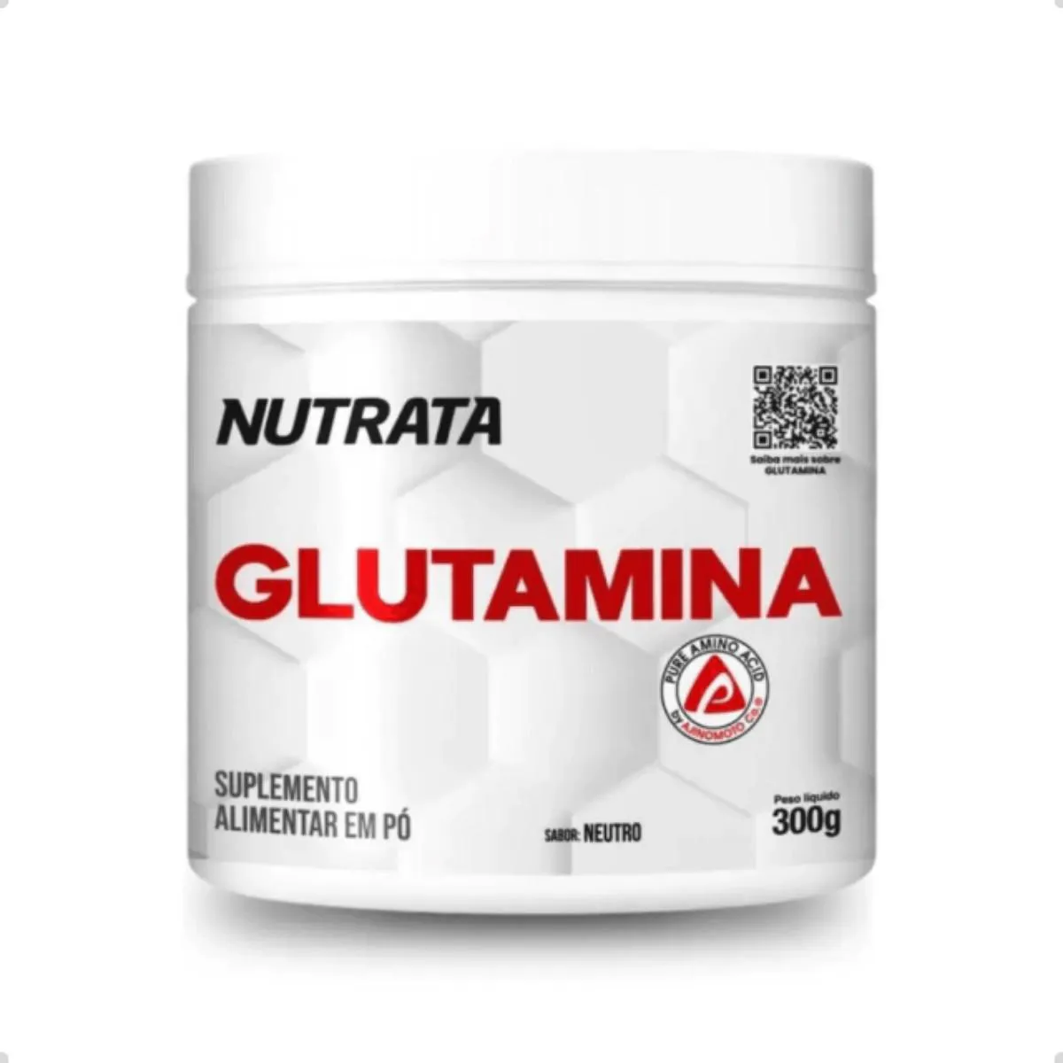 GLUTAMINA PURE AMINO ACID VEGANO 300G NUTRATA Neutro