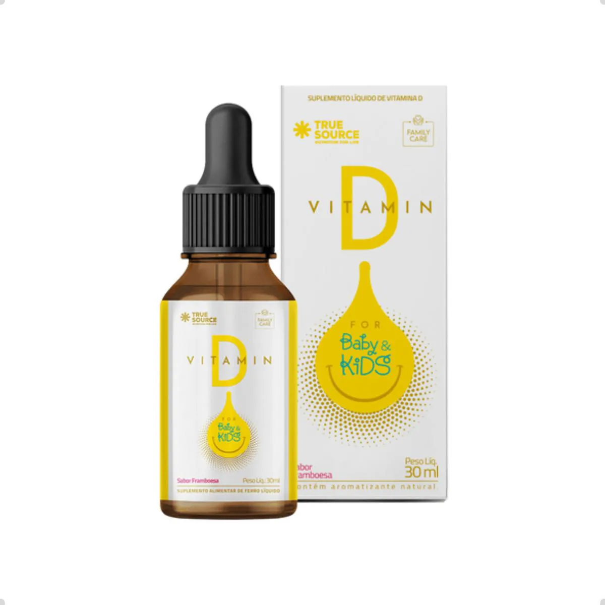 VITAMIN D 200UI FAMILY CARE 30ML TRUE SOURCE Framboesa