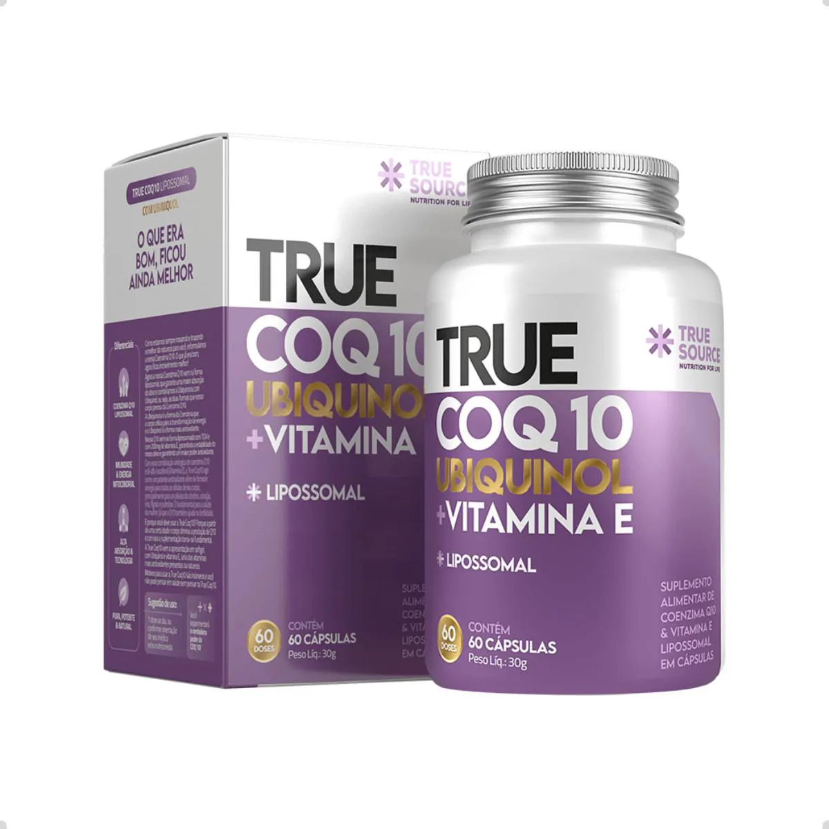 COQ10 UBIQUINOL + VIT E 60 CAPS TRUE SOURCE Natural
