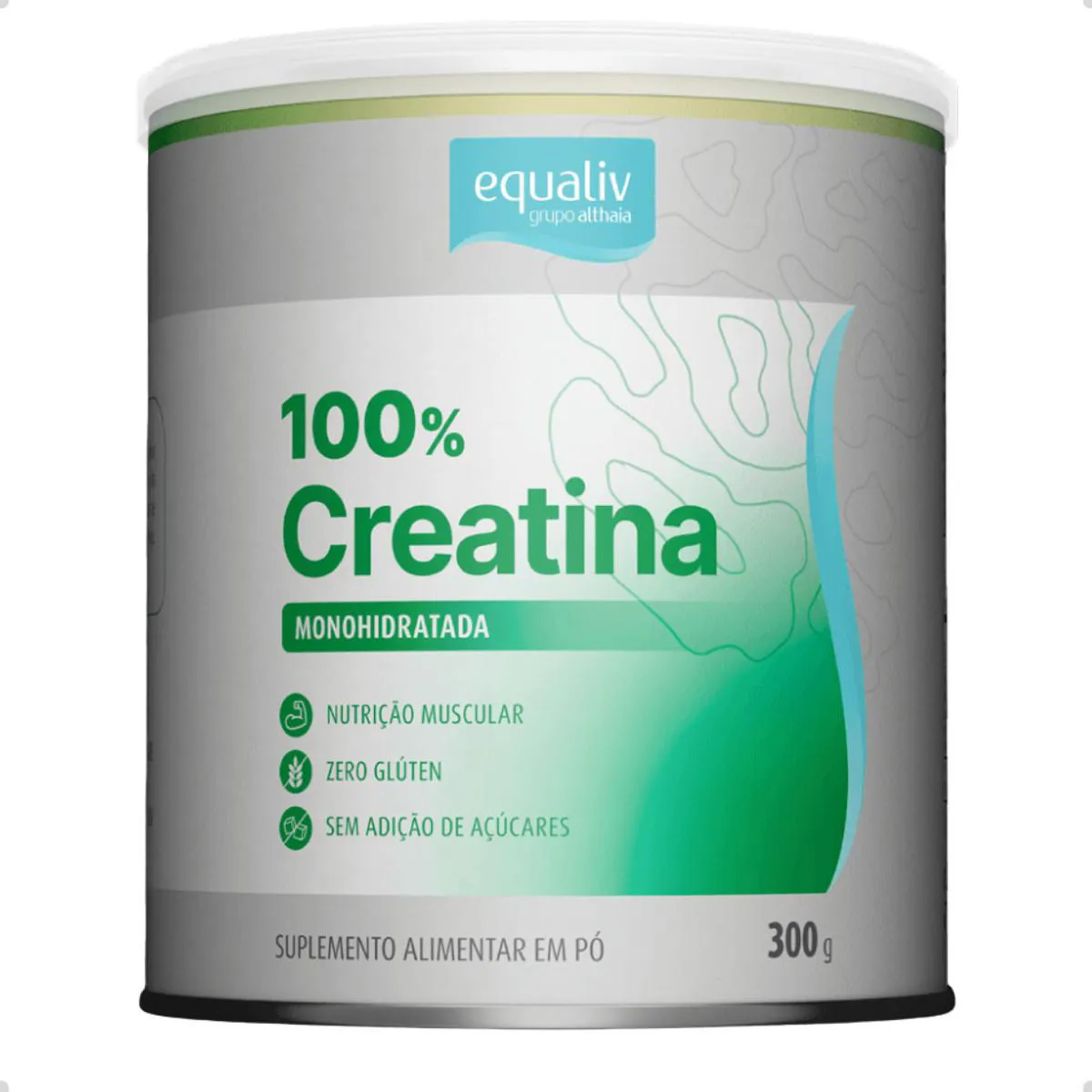 CREATINA 100% MONOHIDRATADA PURA 300G EQUALIV Natural