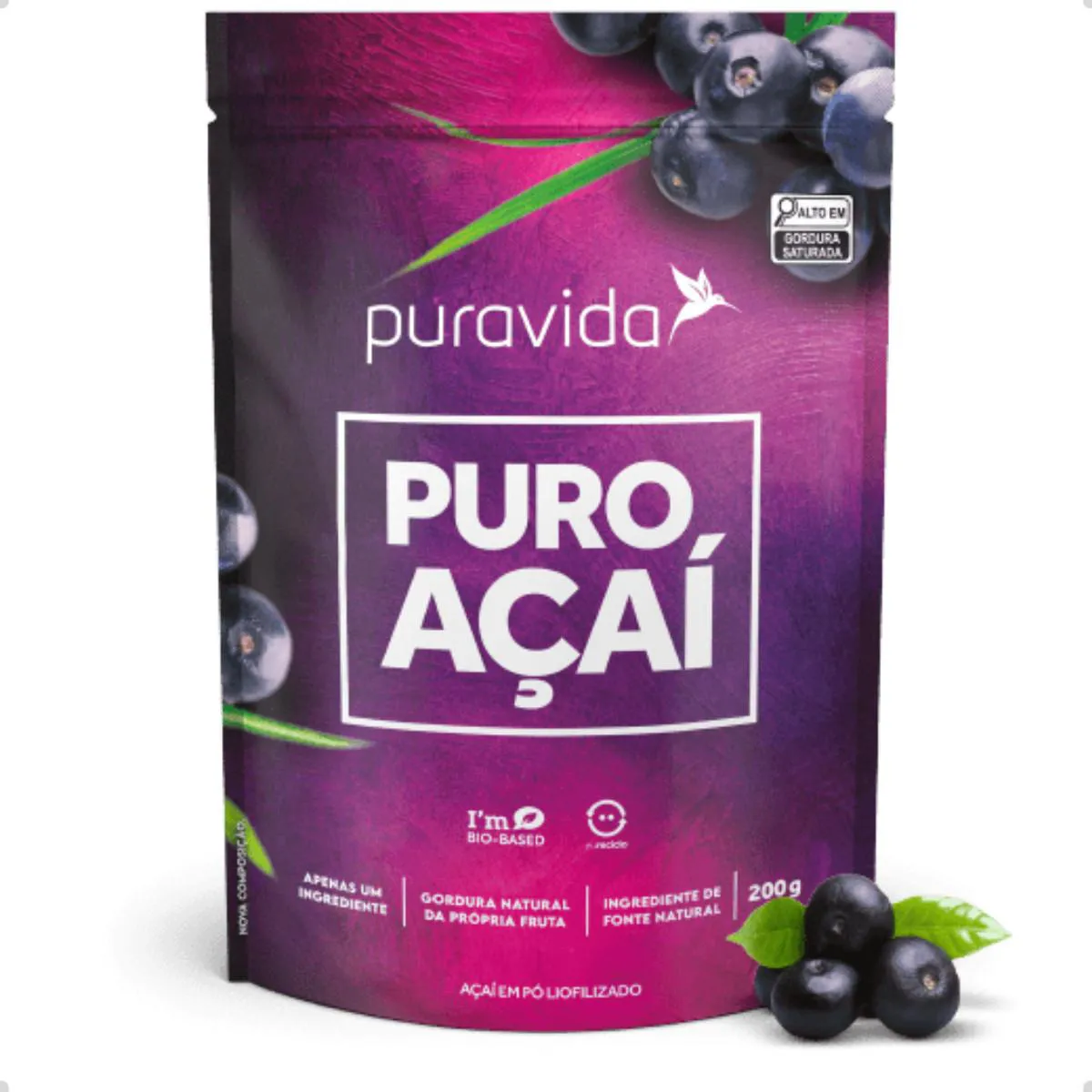 PURO AçAí LIOFILIZADO EM Pó 200G PURA VIDA