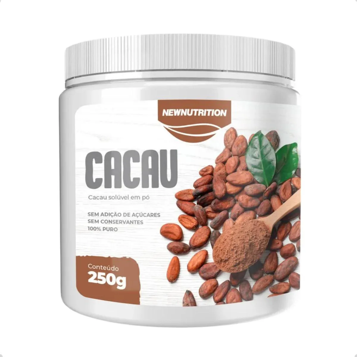 CACAU SOLúVEL EM Pó 250G NEW NUTRITION