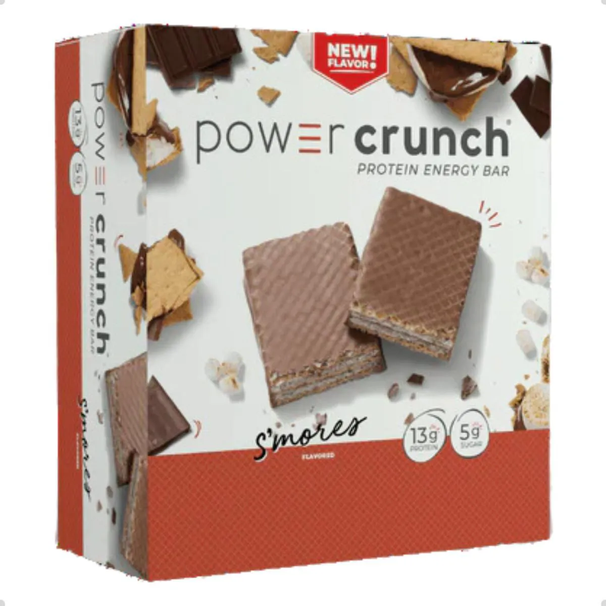 BARRA DE PROTEINA ENERGY BAR 480G 12 UNIDADES POWER CRUNCH Chocolate COM Marshmallow