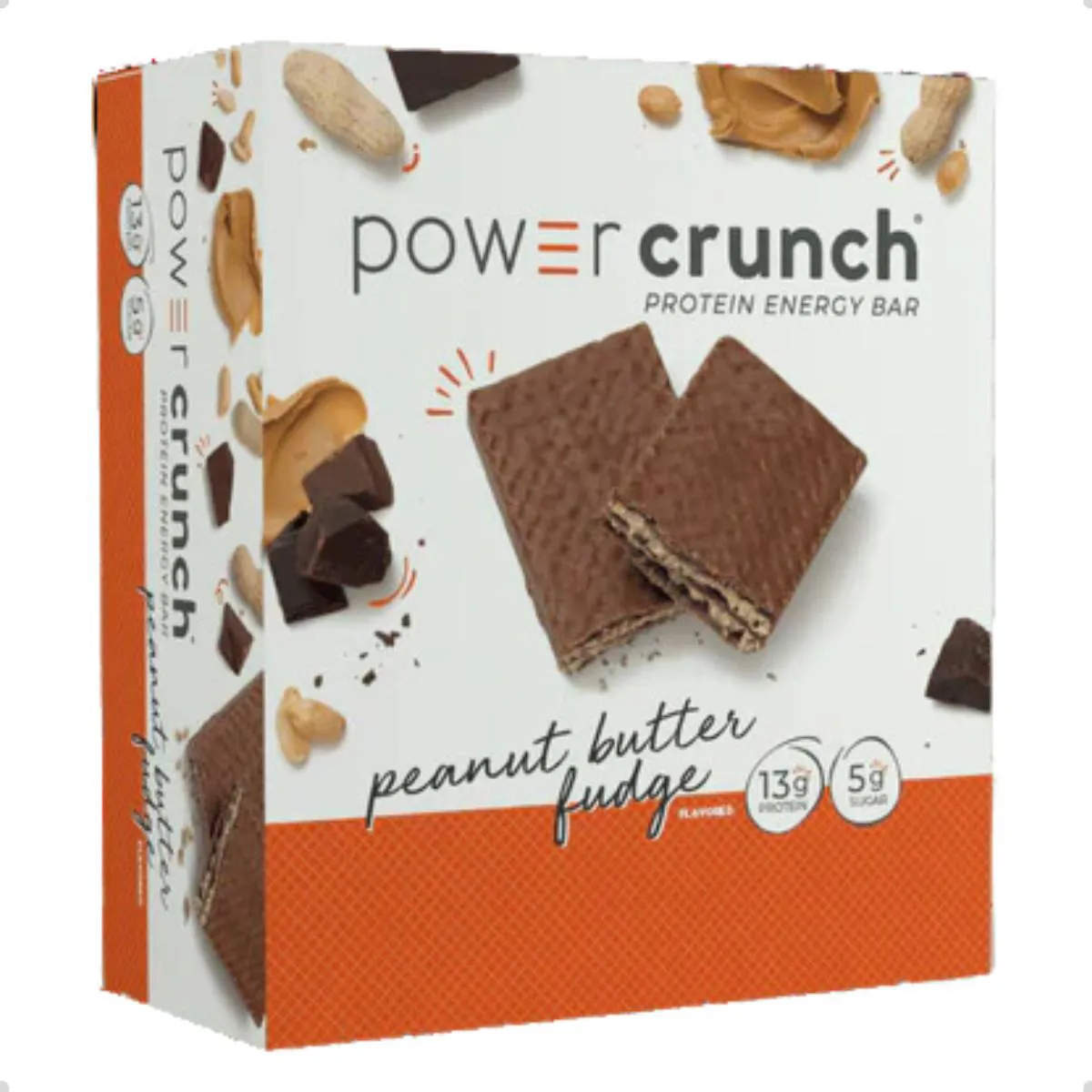 BARRA DE PROTEINA ENERGY BAR 480G 12 UNIDADES POWER CRUNCH Amendoim C Chocolate
