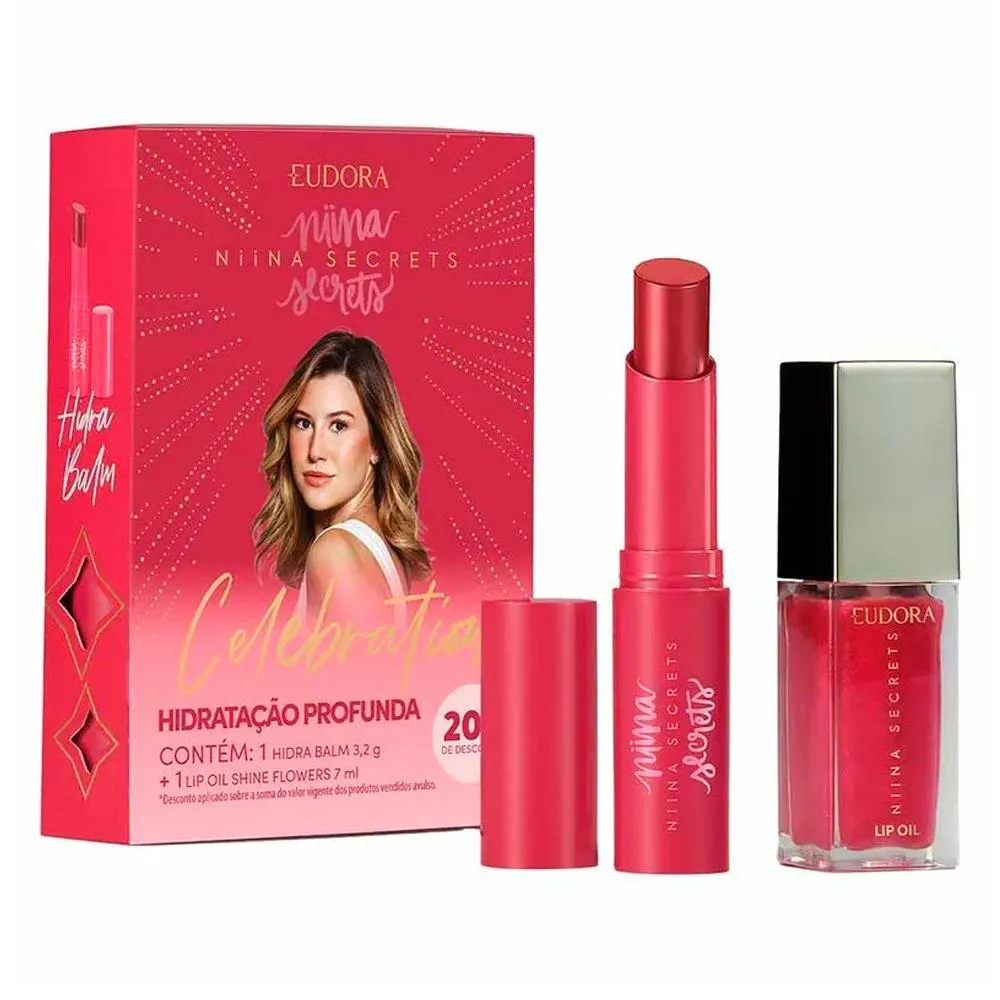 KIT EUDORA NIINA SECRETS  HYDRA BALM 3,2G + LIP OIL 7ML