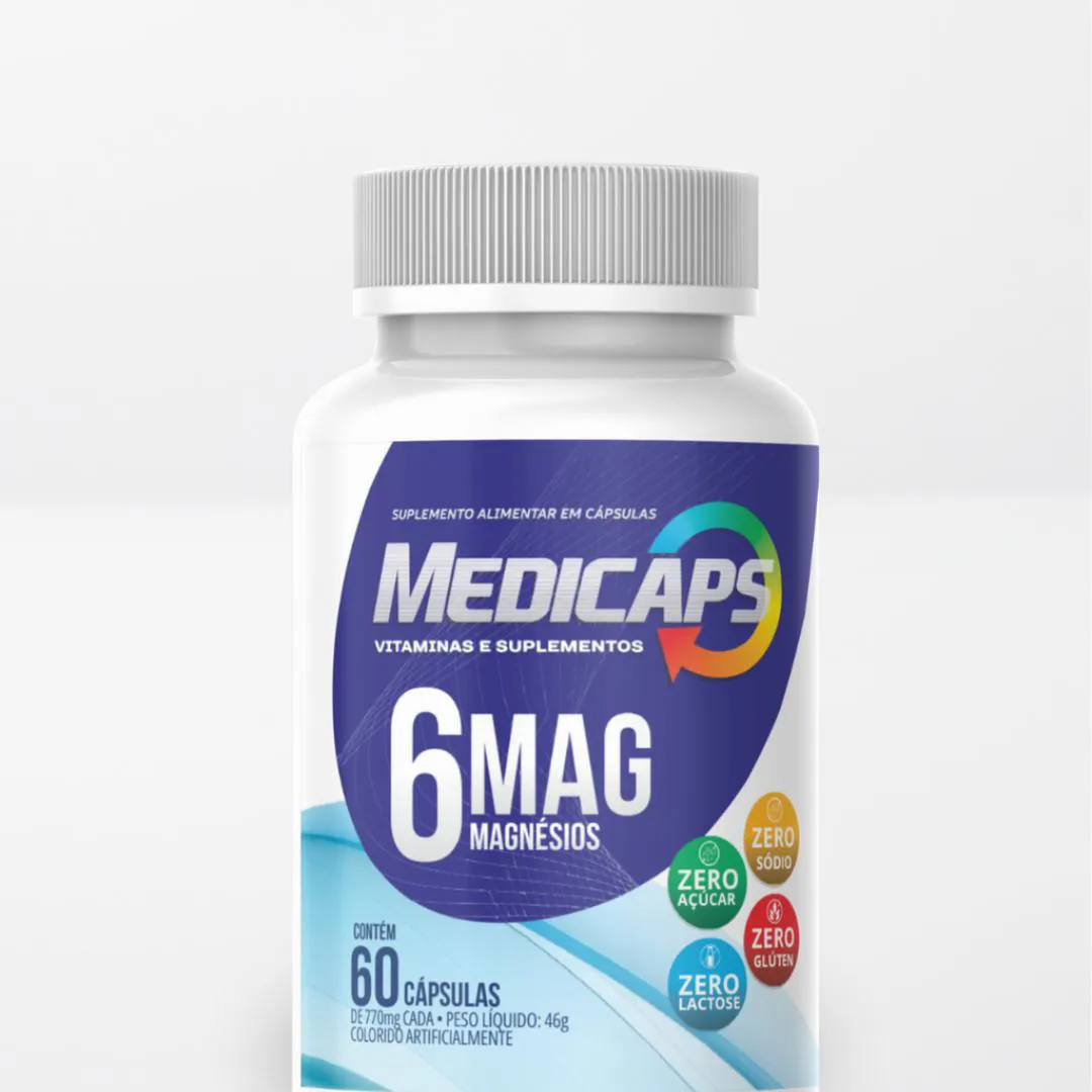 MEDICAPS - 6 MAGNÉSIOS 60 CÁPSULAS