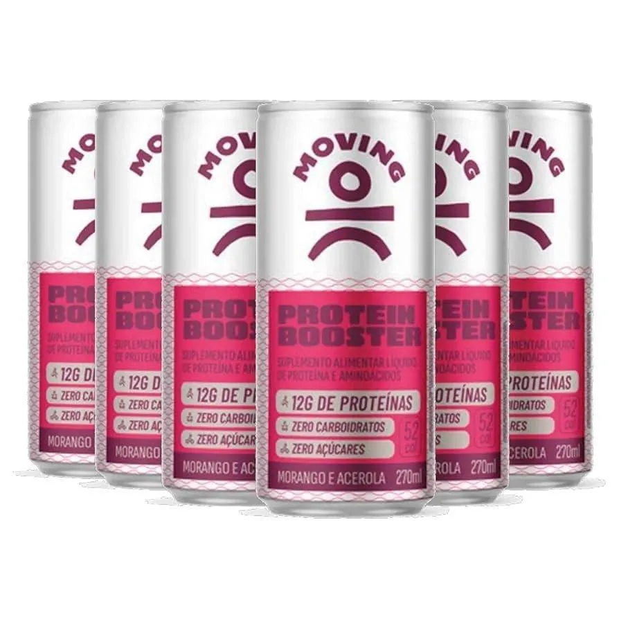 6X MOVING 12G PROTEíNA MORANGO E ACEROLA 270ML