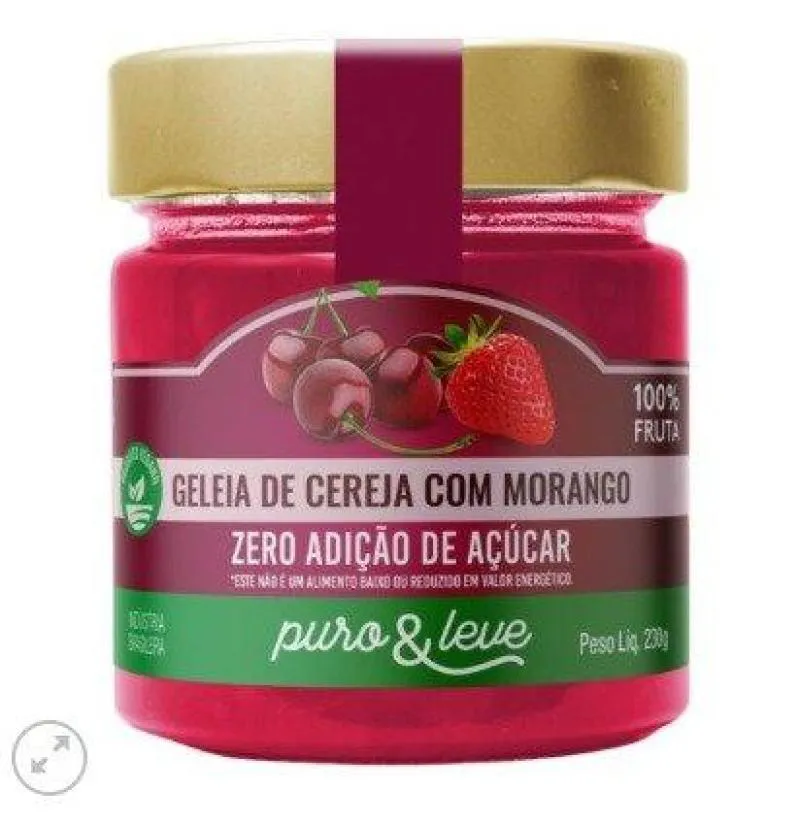 GELEIA PURO E LEVE CEREJA COM MORANGO 230G