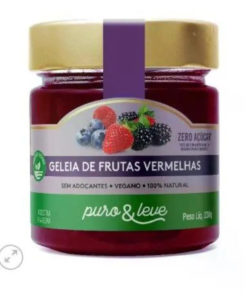 GELEIA PURO E LEVE FRUTAS VERMELHAS 230G