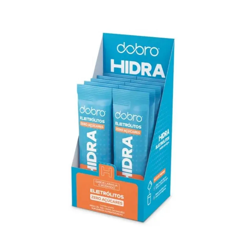 HIDRA ELETROLITOS DOBRO (10UN X 7G) - SABOR: LARANJA E MORANGO