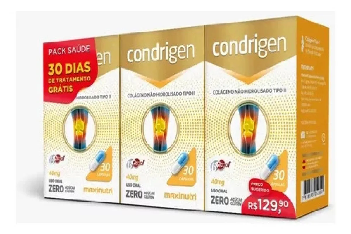 KIT CONDRIGEN COLáGENO TIPO II (60 CAPS + 30 CAPS GRáTIS) - PADRãO: ÚNICO