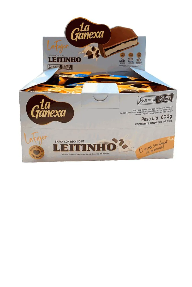 LA FAJOR LA GANEXA DISPLAY (12 UNID. 50G) - SABOR: LEITINHO