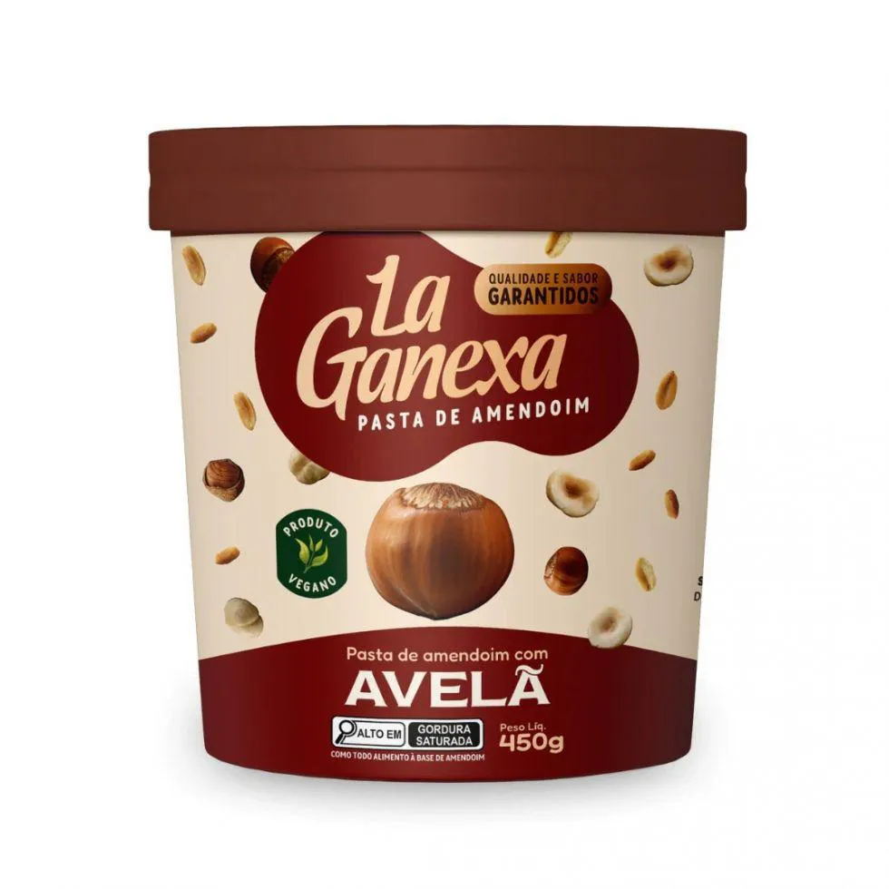PASTA DE AMENDOIM INTEGRAL GOURMET (450G) - SABOR: AVELã (VEGANO)