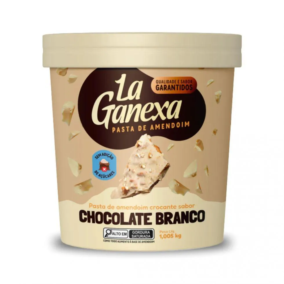 PASTA DE AMENDOIM INTEGRAL GOURMET (450G) - SABOR: CHOCOLATE BRANCO