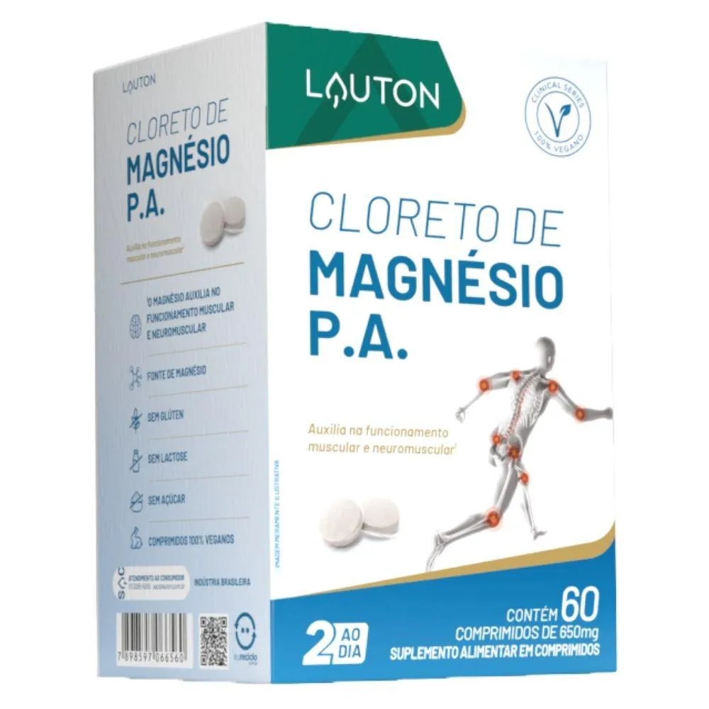 CLORETO DE MAGNéSIO P.A 60 COMPRIMIDOS - LAUTON