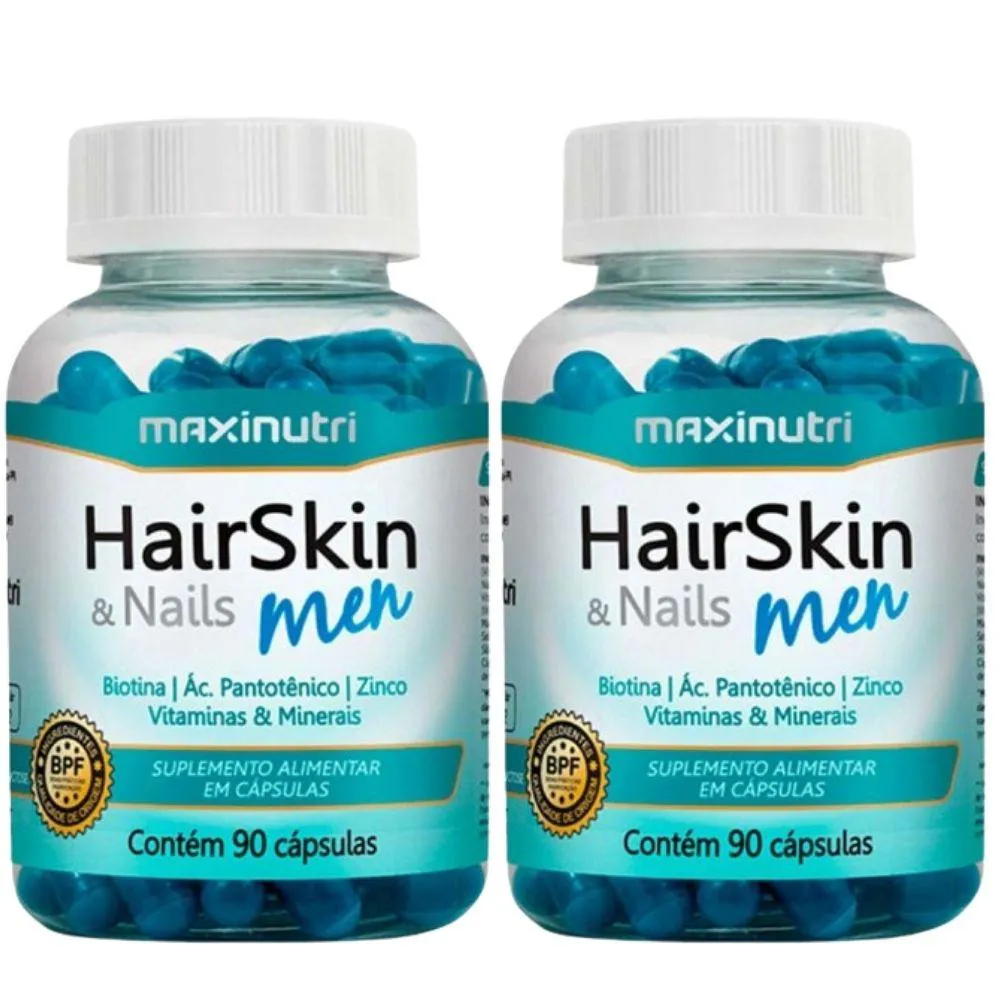 KIT 2X HAIRSKIN MEN 90 CáPSULAS - MAXINUTRI