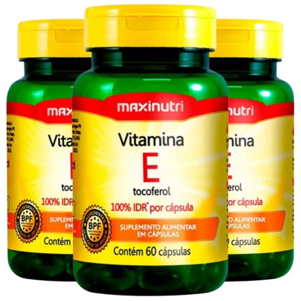 KIT 3X VITAMINA E 100% IDR 60 CáPSULAS - MAXINUTRI