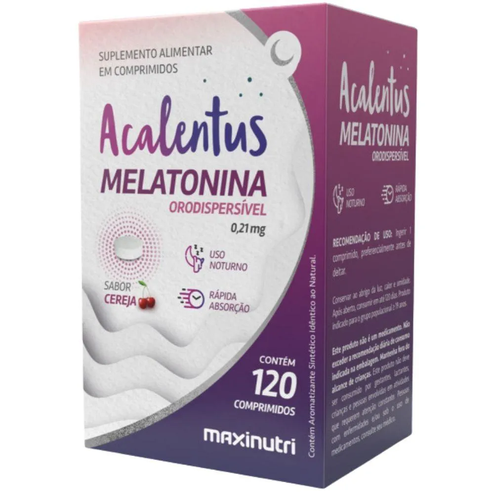 MELATONINA DE RáPIDA ABSORçãO ORODISPERSíVEL 120 COMPRIMIDOS - MAXINUTRI