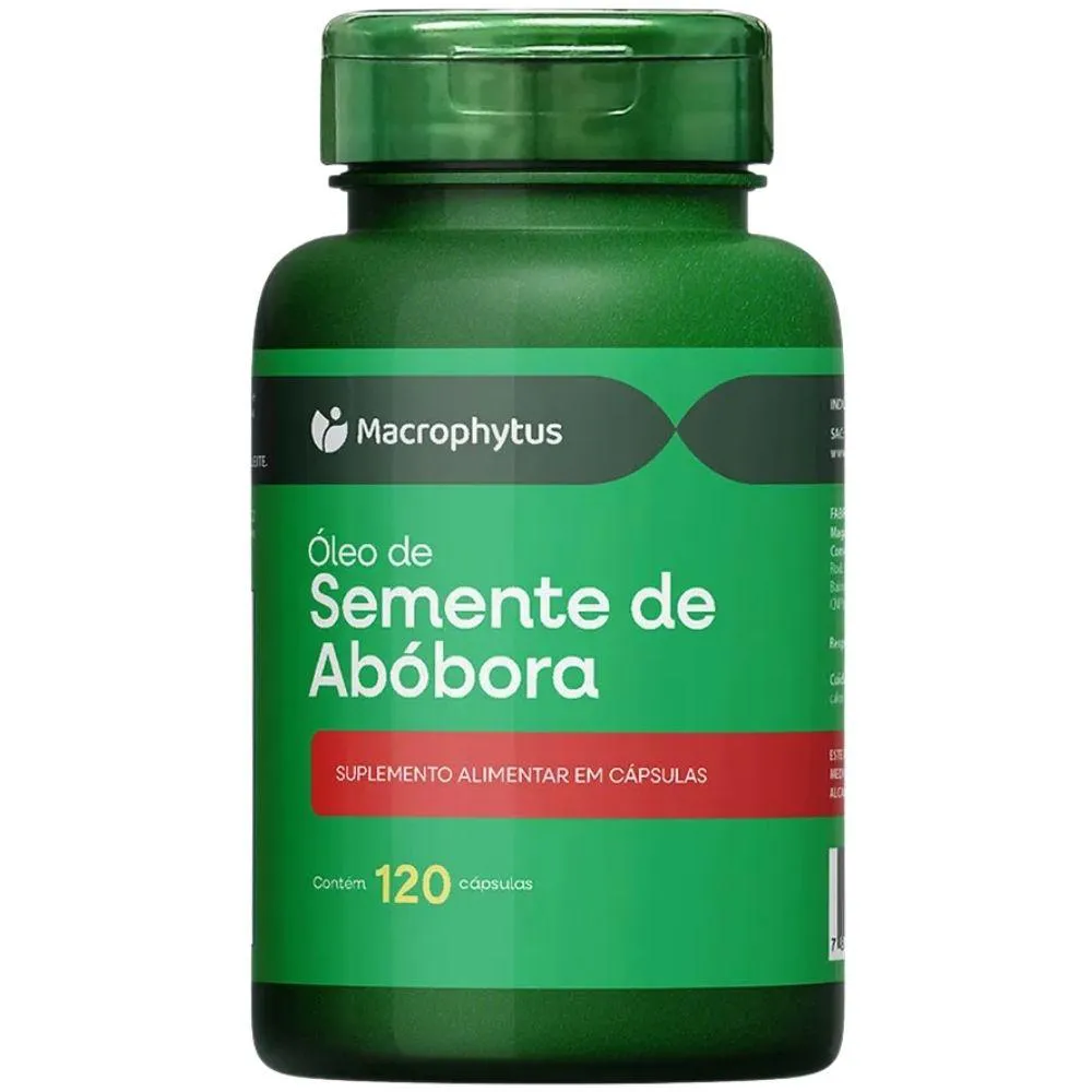 ÓLEO DE SEMENTE DE ABóBORA 120 CáPSULAS - MACROPHYTUS