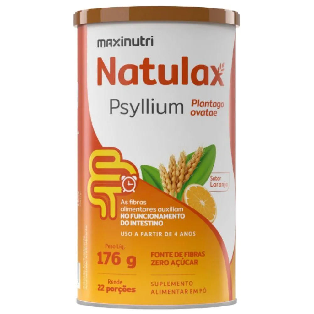 NATULAX PSYLLIUM 176G - MAXINUTRI Laranja